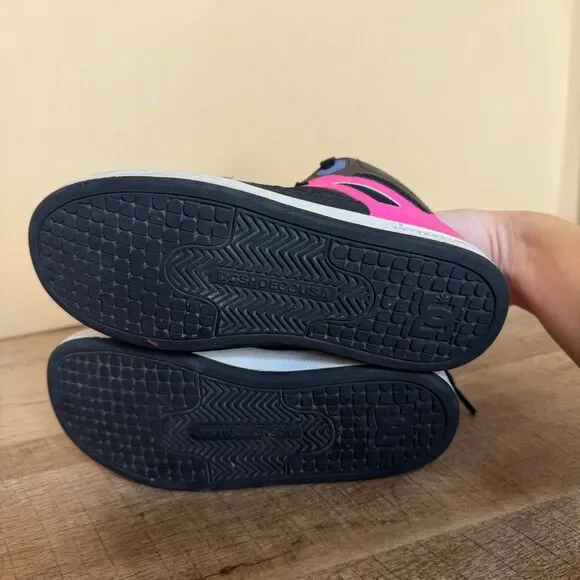 DC shoes girls rebound size 4 youth sneakers pink black blue - Picture 7 of 9